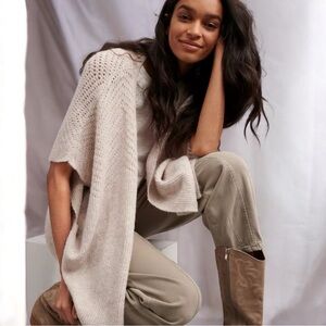 Anthropologie Cream Yuko Cardigan